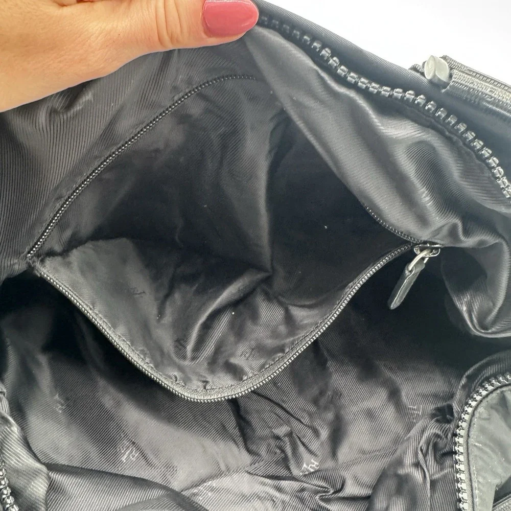 Lauren Ralph‎ Lauren Black Nylon Satchel Shoulder Bag 16x15x7 VTG 90s Read